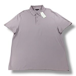 NWT Vince Men's Garment Dye Cotton Polo Shirt Size XXL in Washed Iris - $125
